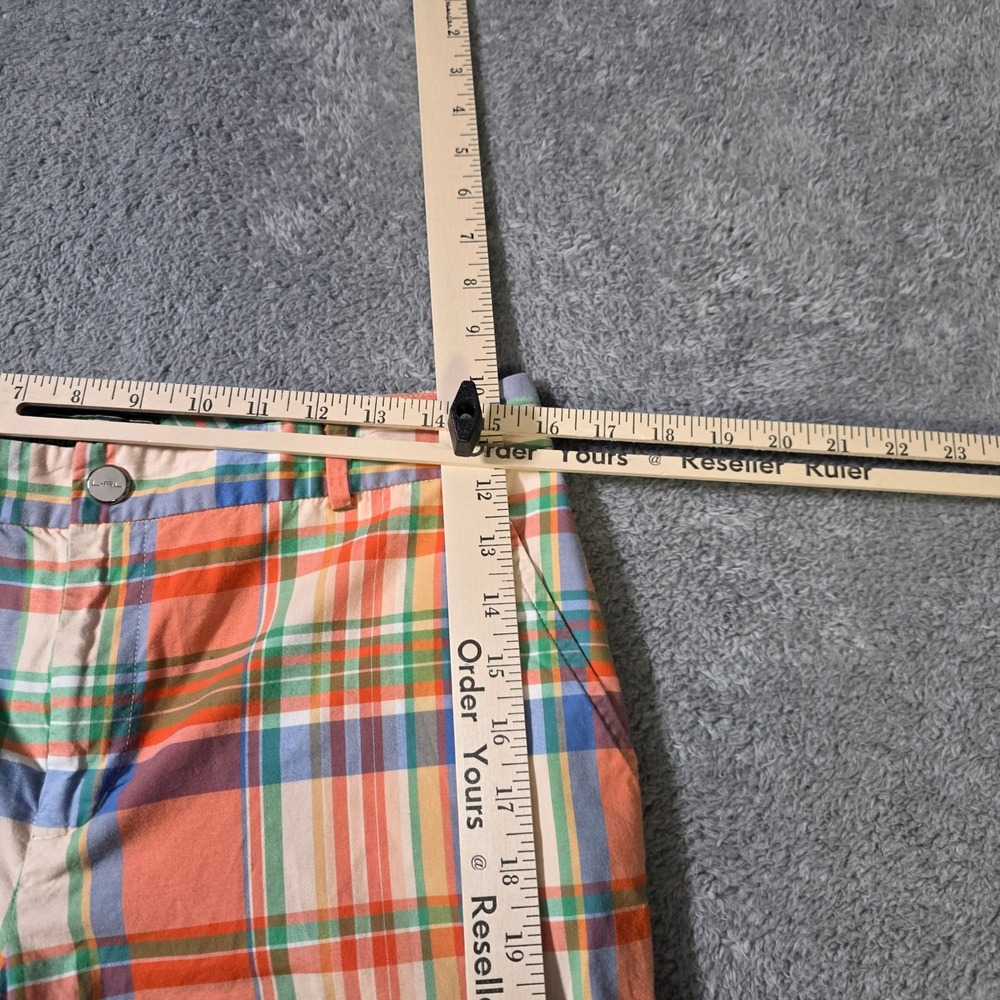 Lauren Active Womens 8 Shorts Multi Color Plaid Madras Cotton Stretch Bermuda - Picture 2 of 8
